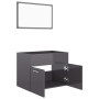 2-piece bathroom furniture set glossy gray plywood by vidaXL, Bathroom furniture - Ref: Foro24-804790, Price: 51,09 €, Discou...