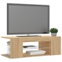 Mueble de TV con luces LED roble Sonoma 90x39x30 cm de vidaXL, Muebles TV - Ref: Foro24-804241, Precio: 48,59 €, Descuento: %