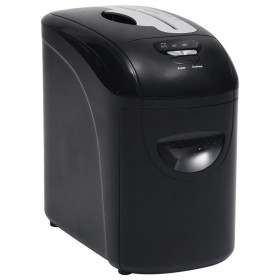 Black micro-cut 10-sheet paper shredder by vidaXL, paper shredders - Ref: Foro24-51553, Price: 83,65 €, Discount: %