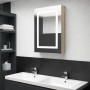 Bathroom cabinet with mirror and LED lighting in oak color, measuring 50x13x70 cm. by vidaXL, bathroom vanities - Ref: Foro24...