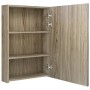 Bathroom cabinet with mirror and LED lighting in oak color, measuring 50x13x70 cm. by vidaXL, bathroom vanities - Ref: Foro24...