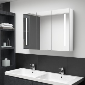 Bathroom cabinet with bright white LED mirror 89x14x62 cm by vidaXL, bathroom vanities - Ref: Foro24-326531, Price: 154,01 €,...