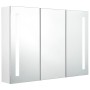 Mueble de baño con espejo LED blanco brillante 89x14x62 cm de vidaXL, Tocadores de baño - Ref: Foro24-326531, Precio: 145,08 ...