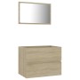 Bathroom furniture set 2 pieces sonoma oak plywood by vidaXL, Bathroom furniture - Ref: Foro24-804875, Price: 59,19 €, Discou...