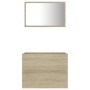 Bathroom furniture set 2 pieces sonoma oak plywood by vidaXL, Bathroom furniture - Ref: Foro24-804875, Price: 59,19 €, Discou...