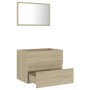 Set de muebles de baño 2 pzas madera contrachapada roble sonoma de vidaXL, Muebles de baño - Ref: Foro24-804875, Precio: 62,8...