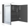 Armario de baño con espejo y LED gris 80x12x68 cm de vidaXL, Tocadores de baño - Ref: Foro24-326513, Precio: 162,71 €, Descue...