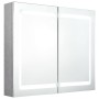 Armario de baño con espejo LED gris hormigón 80x12x68 cm de vidaXL, Tocadores de baño - Ref: Foro24-326511, Precio: 155,84 €,...