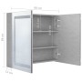 Armario de baño con espejo LED gris hormigón 80x12x68 cm de vidaXL, Tocadores de baño - Ref: Foro24-326511, Precio: 155,84 €,...