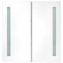 Bathroom cabinet with mirror and LED white and oak 62x14x60 cm by vidaXL, bathroom vanities - Ref: Foro24-326523, Price: 118,...