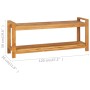 Banco de madera maciza de teca 120 cm de vidaXL, Bancos para recibidores y almacenamiento - Ref: Foro24-325276, Precio: 129,8...