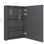 Badezimmerschrank mit LED-Spiegel glänzend grau 50x13x70 cm von vidaXL, Badezimmerwaschtische - Ref: Foro24-326491, Preis: 12...