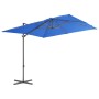 Cantilever umbrella with a sky blue steel post 250x250 cm by vidaXL, Umbrellas - Ref: Foro24-46991, Price: 70,99 €, Discount: %