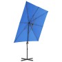 Cantilever umbrella with a sky blue steel post 250x250 cm by vidaXL, Umbrellas - Ref: Foro24-46991, Price: 70,99 €, Discount: %