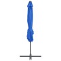 Sombrilla voladiza con poste de acero azul celeste 250x250 cm de vidaXL, Sombrillas - Ref: Foro24-46991, Precio: 70,18 €, Des...