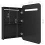 Armario de baño con espejo negro 60x11x80 cm de vidaXL, Tocadores de baño - Ref: Foro24-326503, Precio: 142,99 €, Descuento: %