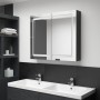 Glossy black LED mirror bathroom cabinet 80x12x68 cm by vidaXL, bathroom vanities - Ref: Foro24-326512, Price: 165,98 €, Disc...