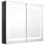 Glänzend schwarzer LED-Spiegel-Badezimmerschrank 80x12x68 cm von vidaXL, Badezimmerwaschtische - Ref: Foro24-326512, Preis: 1...