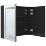 Glänzend schwarzer LED-Spiegel-Badezimmerschrank 80x12x68 cm von vidaXL, Badezimmerwaschtische - Ref: Foro24-326512, Preis: 1...