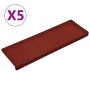 Stair mats 5 units burgundy red 65x21x4 cm by vidaXL, Stair mats - Ref: Foro24-149730, Price: 23,50 €, Discount: %