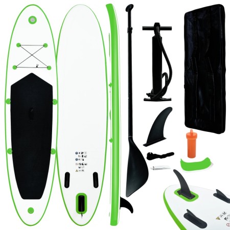 Grün-weißes aufblasbares Paddle-Board-Set von vidaXL, Paddleboards - Ref: Foro24-92731, Preis: 171,31 €, Rabatt: %