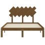 Estructura de cama matrimonio con cabecero madera marrón miel de vidaXL, Camas y somieres - Ref: Foro24-3193699, Precio: 169,...