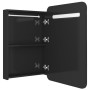 Armario de baño con espejo LED negro brillante 60x11x80 cm de vidaXL, Tocadores de baño - Ref: Foro24-326504, Precio: 139,28 ...