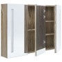 Mueble de baño con espejo LED color roble 89x14x62 cm de vidaXL, Tocadores de baño - Ref: Foro24-326529, Precio: 154,95 €, De...