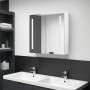 Armario de baño con espejo LED blanco brillante 62x14x60 cm de vidaXL, Tocadores de baño - Ref: Foro24-326524, Precio: 118,41...