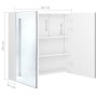 Armario de baño con espejo LED blanco brillante 62x14x60 cm de vidaXL, Tocadores de baño - Ref: Foro24-326524, Precio: 118,41...