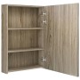 Bathroom cabinet with mirror and LED lighting in oak color, measuring 50x13x70 cm. by vidaXL, bathroom vanities - Ref: Foro24...