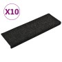 Stair treads 10 units black 65x21x4 cm by vidaXL, Stair mats - Ref: Foro24-149727, Price: 29,86 €, Discount: %