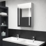 Armario de baño con espejo y LED gris hormigón 50x13x70 cm de vidaXL, Tocadores de baño - Ref: Foro24-326495, Precio: 119,49 ...