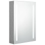 Armario de baño con espejo y LED gris hormigón 50x13x70 cm de vidaXL, Tocadores de baño - Ref: Foro24-326495, Precio: 119,99 ...