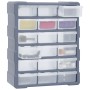 Organizador multicajones con 18 cajones intermedios 38x16x47 cm de vidaXL, Cajas de herramientas - Ref: Foro24-149598, Precio...