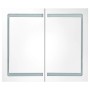 Armario de baño con espejo y LED color roble 80x12x68 cm de vidaXL, Tocadores de baño - Ref: Foro24-326515, Precio: 180,99 €,...