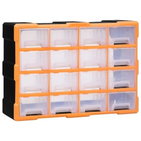 Multi-drawer organizer with 16 medium drawers 52x16x37 cm by vidaXL, Toolboxes - Ref: Foro24-149601, Price: 53,43 €, Discount: %