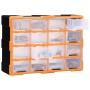 Multi-drawer organizer with 16 medium drawers 52x16x37 cm by vidaXL, Toolboxes - Ref: Foro24-149601, Price: 53,99 €, Discount: %