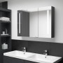 Armario de baño con espejo LED negro brillante 89x14x62 cm de vidaXL, Tocadores de baño - Ref: Foro24-326526, Precio: 154,73 ...