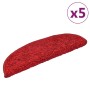 Stair mats 5 units red 56x17x3 cm by vidaXL, Stair mats - Ref: Foro24-149796, Price: 28,99 €, Discount: %