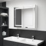 Armario de baño con espejo LED blanco brillante 80x12x68 cm de vidaXL, Tocadores de baño - Ref: Foro24-326517, Precio: 162,99...