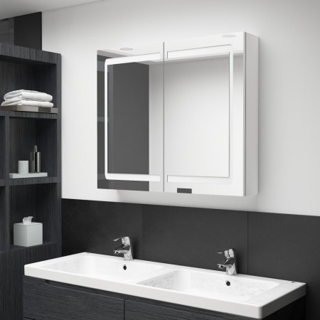 Bathroom cabinet with bright white LED mirror 80x12x68 cm by vidaXL, bathroom vanities - Ref: Foro24-326517, Price: 153,28 €,...