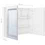 Badezimmerschrank mit glänzend weißem LED-Spiegel 80x12x68 cm von vidaXL, Badezimmerwaschtische - Ref: Foro24-326517, Preis: ...