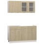 Kitchen furniture set 4 pieces engineered oak wood by vidaXL, Kitchen cabinets - Ref: Foro24-3067658, Price: 264,01 €, Discou...