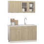 Kitchen furniture set 4 pieces engineered oak wood by vidaXL, Kitchen cabinets - Ref: Foro24-3067658, Price: 264,01 €, Discou...