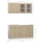 Kitchen furniture set 4 pieces engineered oak wood by vidaXL, Kitchen cabinets - Ref: Foro24-3067658, Price: 264,01 €, Discou...