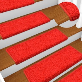 Stair treads 5 units red 65x21x4 cm by vidaXL, Stair mats - Ref: Foro24-149828, Price: 28,57 €, Discount: %