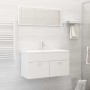 Conjunto de muebles de baño 2 piezas contrachapada blanco de vidaXL, Muebles de baño - Ref: Foro24-804800, Precio: 78,02 €, D...