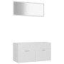 Conjunto de muebles de baño 2 piezas contrachapada blanco de vidaXL, Muebles de baño - Ref: Foro24-804800, Precio: 78,02 €, D...