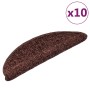 Stair mats 10 units brown 56x17x3 cm by vidaXL, Stair mats - Ref: Foro24-149789, Price: 50,57 €, Discount: %